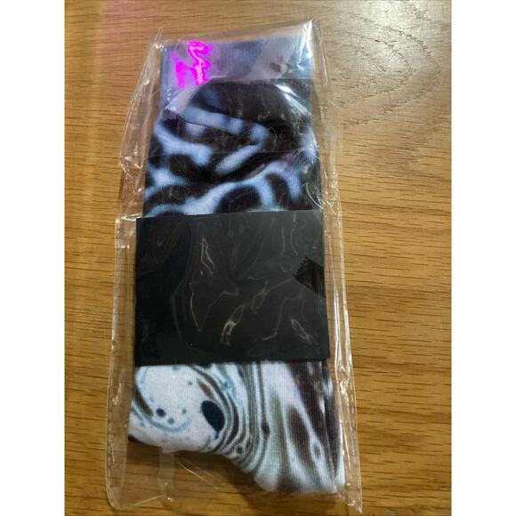 Linkin Park FZ Blue Swirl Embroidered Socks From Zero Album - Picture 3 of 3